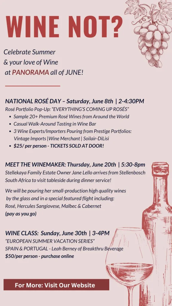June Wine Events at Panorama