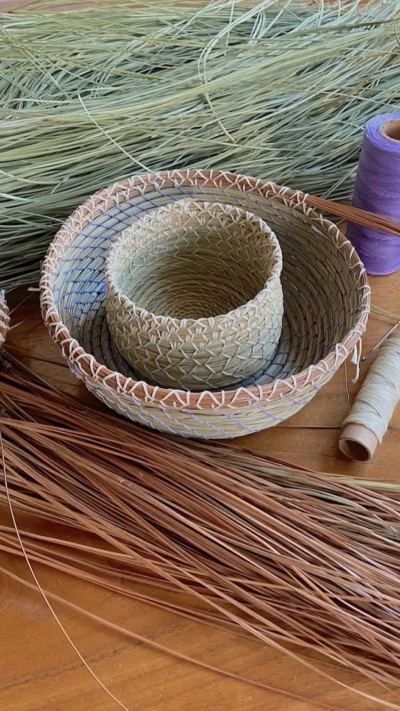 Pine needle baskets