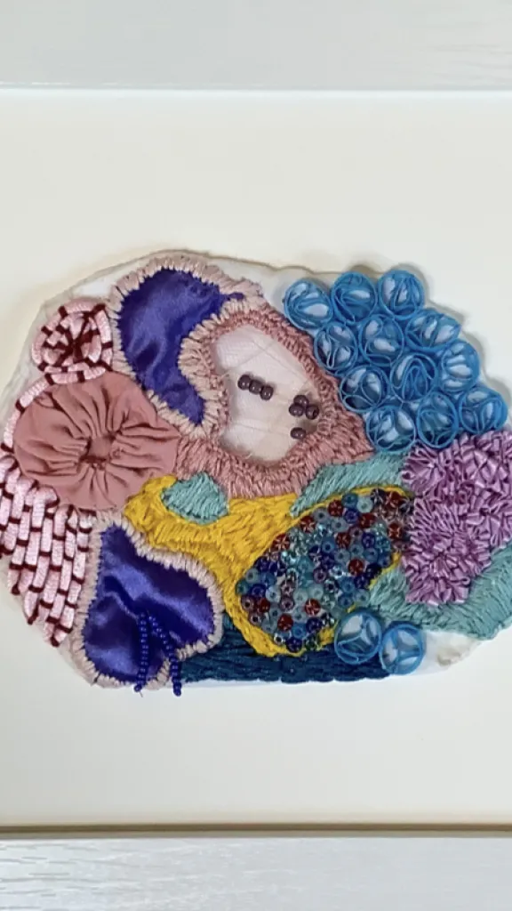 unconventional embroidery with found objects