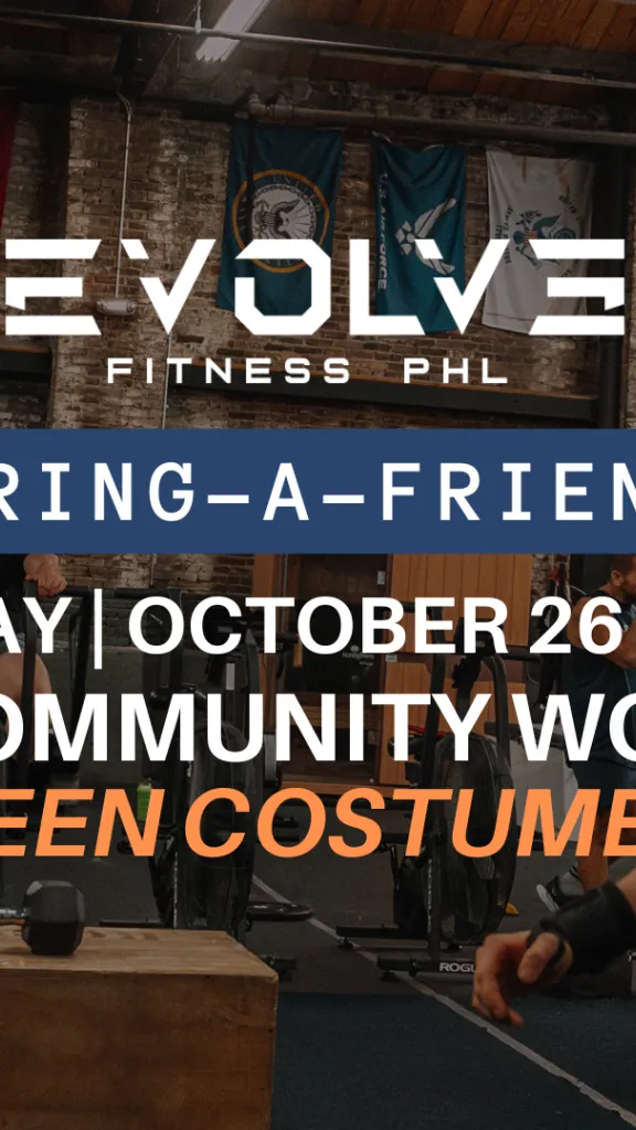 Photo of bring-a-friend workout including details on 10/26 free community WOD