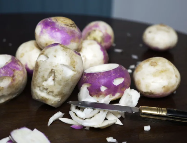 Spooky carved turnips at the Museum of the American Revolution